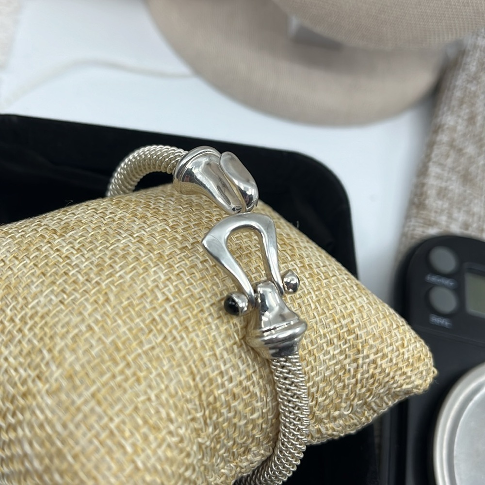 Joseph Esposito ESPO 925 Sterling Silver Mesh Bracelet 7" Vintage Designer - Picture 5 of 14